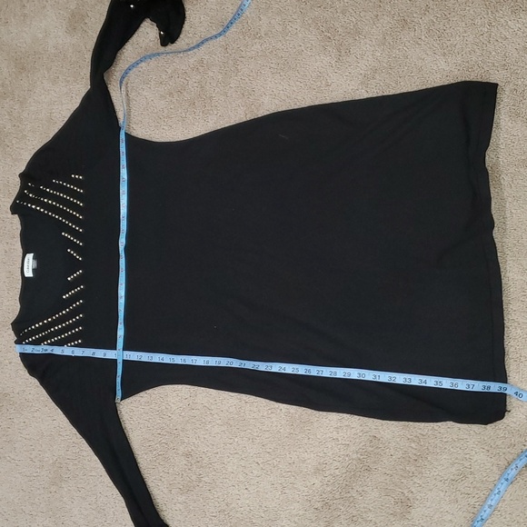 Calvin Klein XL studded pointelle burn out bell sleeve sweater dress - Picture 11 of 11